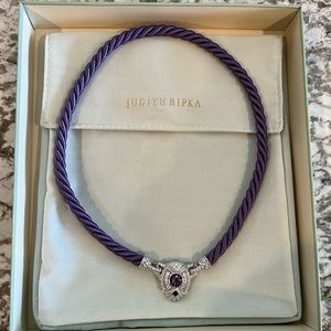 Judith Ripka Sterling Silver Amethyst Rope Necklace